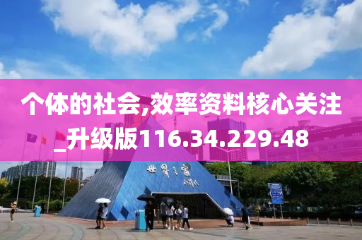 个体的社会,效率资料核心关注_升级版116.34.229.48