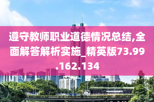 遵守教师职业道德情况总结,全面解答解析实施_精英版73.99.162.134