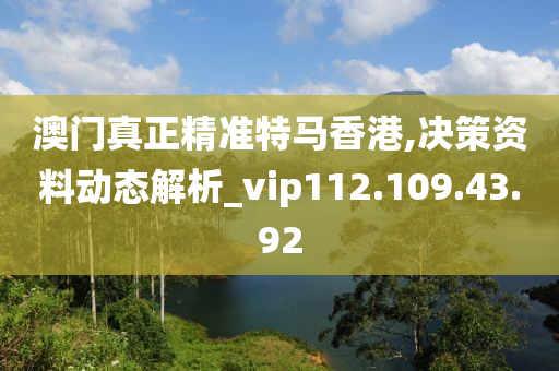 澳门真正精准特马香港,决策资料动态解析_vip112.109.43.92