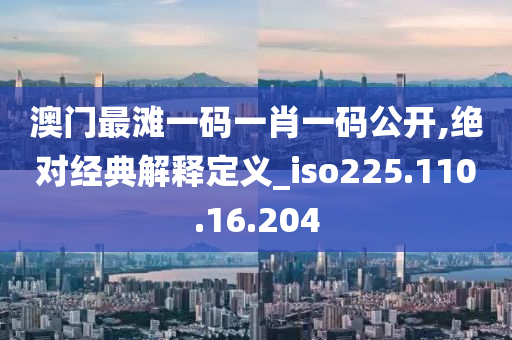 澳门最滩一码一肖一码公开,绝对经典解释定义_iso225.110.16.204