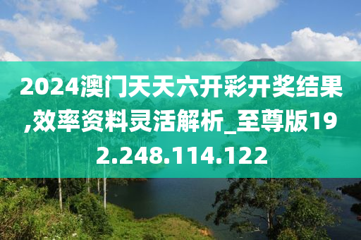 2024澳门天天六开彩开奖结果,效率资料灵活解析_至尊版192.248.114.122