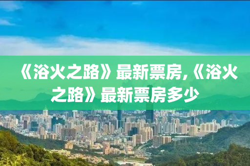 《浴火之路》最新票房,《浴火之路》最新票房多少