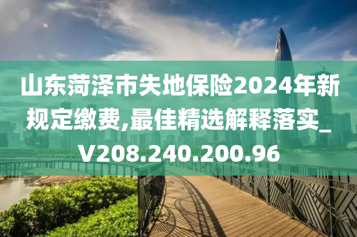 山东菏泽市失地保险2024年新规定缴费,最佳精选解释落实_V208.240.200.96