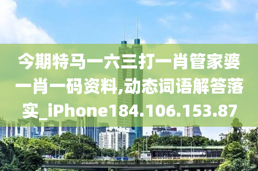 今期特马一六三打一肖管家婆一肖一码资料,动态词语解答落实_iPhone184.106.153.87