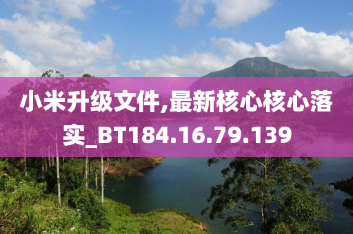 小米升级文件,最新核心核心落实_BT184.16.79.139