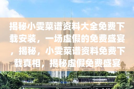 揭秘小雯菜譜資料大全免費(fèi)下載安裝，一場虛假的免費(fèi)盛宴，揭秘，小雯菜譜資料免費(fèi)下載真相，揭秘虛假免費(fèi)盛宴