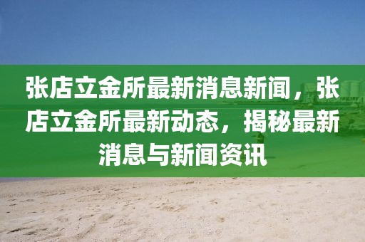 張店立金所最新消息新聞，張店立金所最新動態(tài)，揭秘最新消息與新聞資訊