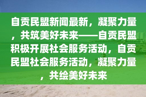 自貢民盟新聞最新，凝聚力量，共筑美好未來——自貢民盟積極開展社會服務活動，自貢民盟社會服務活動，凝聚力量，共繪美好未來