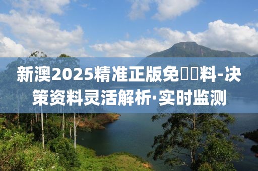 新澳2025精準(zhǔn)正版免費(fèi)資料-決策資料靈活解析·實(shí)時(shí)監(jiān)測(cè)