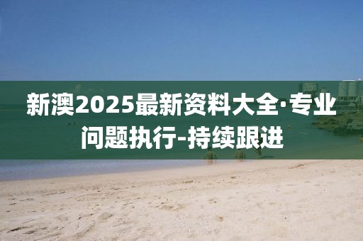 新澳2025最新資料大全·專業(yè)問題執(zhí)行-持續(xù)跟進