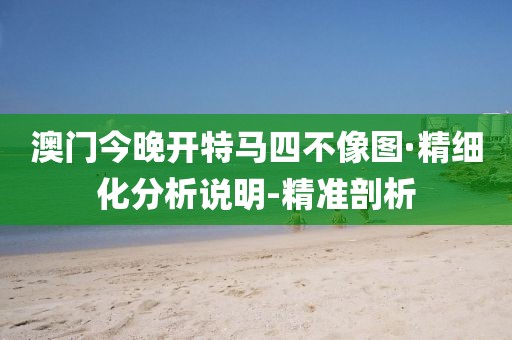 澳門今晚開特馬四不像圖·精細化分析說明-精準剖析