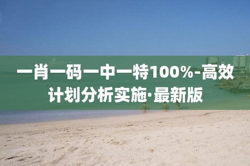 一肖一碼一中一特100%-高效計劃分析實施·最新版